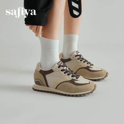 预售10天|Safiya/索菲娅2025复古百搭拼色透气轻便休闲运动阿甘鞋SFD1112073 商品图1
