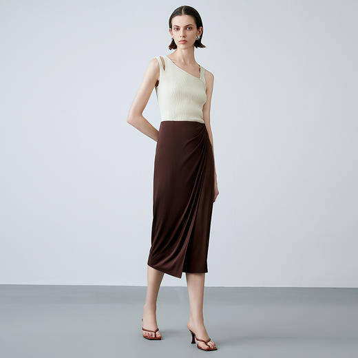 EITIE爱特爱夏季新款百搭时尚减龄修身无袖针织衫7701409 商品图7