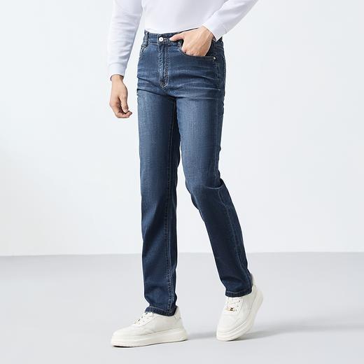 【含莱赛尔】柒牌直筒牛仔裤男2025春季新款休闲百搭男士水洗长裤128H72610 商品图1