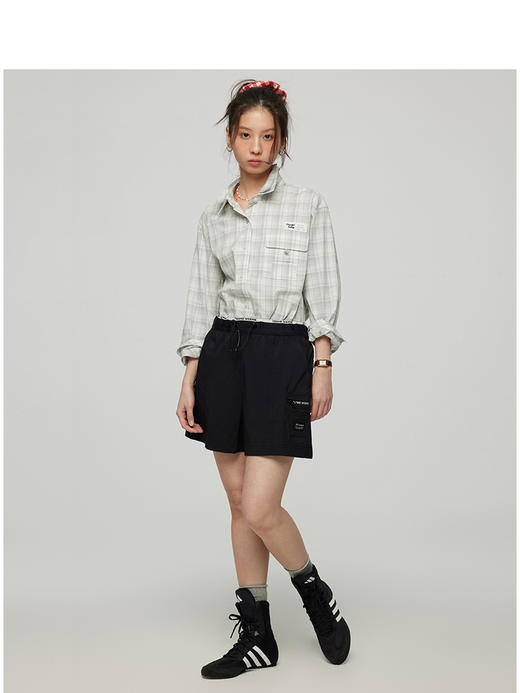TeenieWeenie小熊字母格纹衬衫女夏季女衬衣TTYC252301T 商品图3