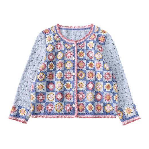 苏苏姐家青简拼花开衫手工diy钩针编织毛线团外套衣服材料包 商品图4