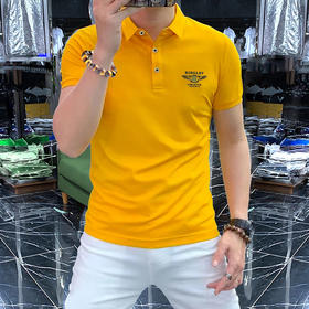夏季男装polo衫潮流休闲修身短袖刺绣男士翻领t恤衫透气带领上衣   JYYP-Y626#