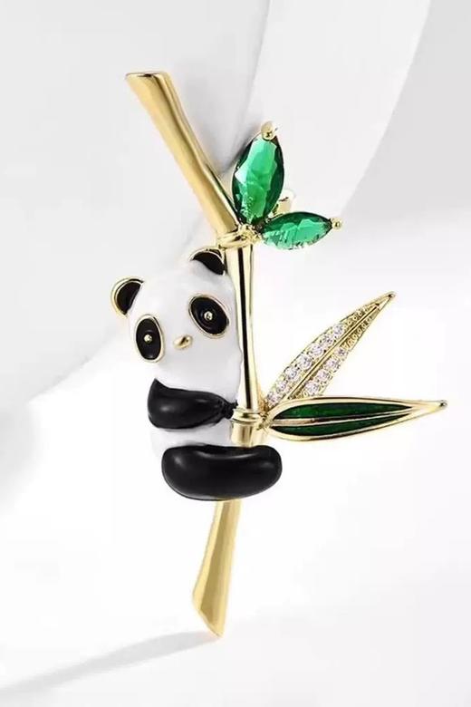 ESTACIA 中国风国宝熊猫竹子造型配饰胸针 21743 商品图3