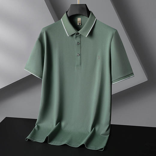 【丝光棉】【DG】大依优型大码短袖polo衫丝光棉加肥加大商务肥佬休闲翻领加大号夏季薄款男士上衣 商品图7