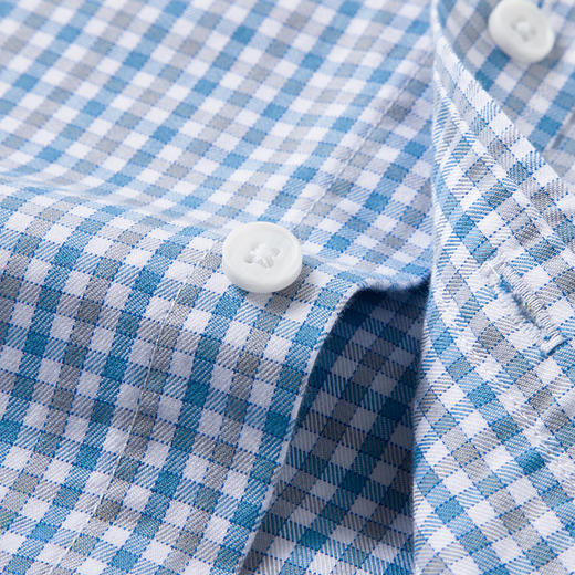 【100棉】罗蒙男士夏季网格短袖衬衫百搭舒适休闲上班职业通勤挺括男衬衣 商品图5