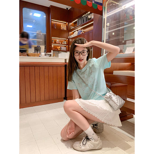 <曾小咸推荐>3.28现货秒杀 ！微信超特价！韩系印花短袖T恤 日常119.99 立减70 秒杀49.99！！ 商品图3