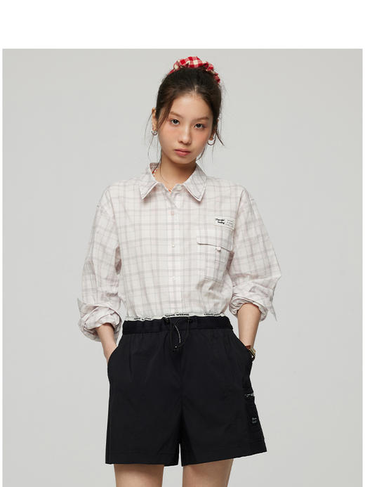 TeenieWeenie小熊字母格纹衬衫女夏季女衬衣TTYC252301T 商品图0