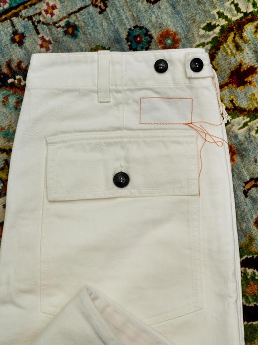 Fortela 白色丹宁工装裤 商品图5