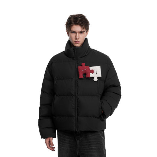 FDR官方店 拼图魔术贴羽绒服男女秋冬季加厚保暖情侣装外套面包服 商品图1