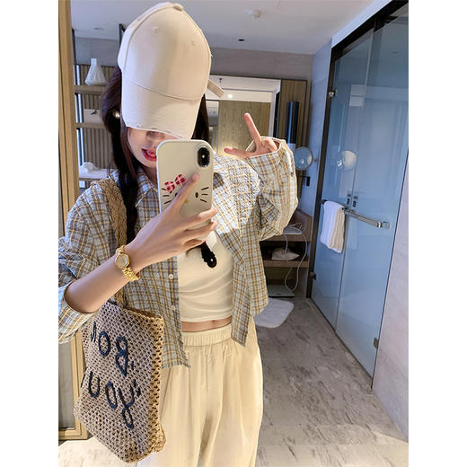 【149元任选2件】现货！复古撞色格子衬衫 商品图3