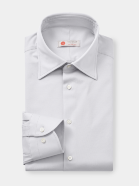 AhhhCotton 100支双股浅云灰意式工艺衬衫