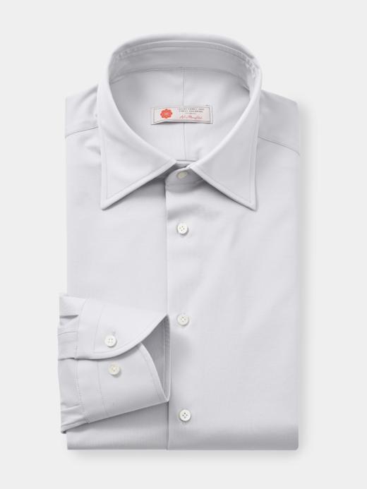 AhhhCotton 100支双股浅云灰意式工艺衬衫 商品图0