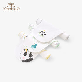 【会员专享39元】英氏儿童吸汗巾幼儿园男童女童隔汗巾夏季纯棉纱布背巾3条装婴儿