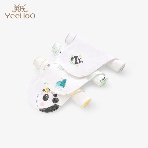 【会员专享39元】英氏儿童吸汗巾幼儿园男童女童隔汗巾夏季纯棉纱布背巾3条装婴儿 商品图0