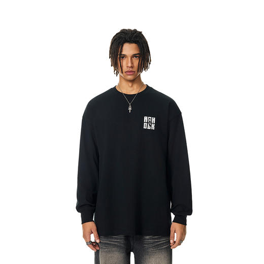 【Achock官方店】基础宽松显瘦长袖T恤男女新款潮牌美式打底上衣 商品图3