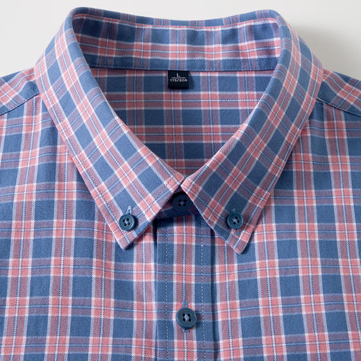 【莱赛尔棉】罗蒙男士长袖格子衬衫经典翻领简约百搭休闲通勤职业衬衫舒适男衬衣 商品图4