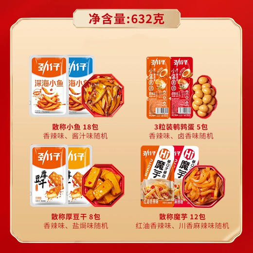 【休闲零食】劲仔年年有鱼礼桶  632g/桶 商品图1