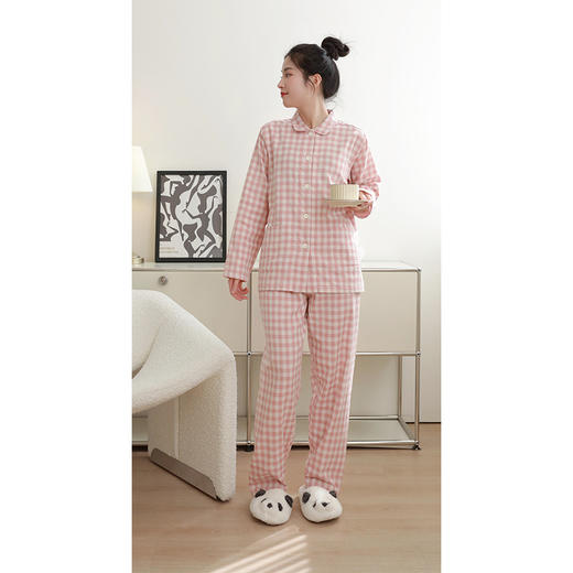 【爱侣宅家服】 双层纱家居服情侣款 纯棉材质 轻薄透气 花样款式 男女可选 商品图4