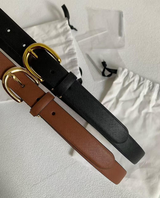 外贸原单拉夫腰带，正面十字纹小牛皮柔软有质感，牛皮腰带，金色扣➕小牛皮带身，2.5×108CM 商品图3