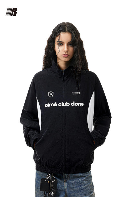 FDR官方店 先锋立领拼接撞色夹克外套男女秋季情侣装运动开衫上衣 商品图5