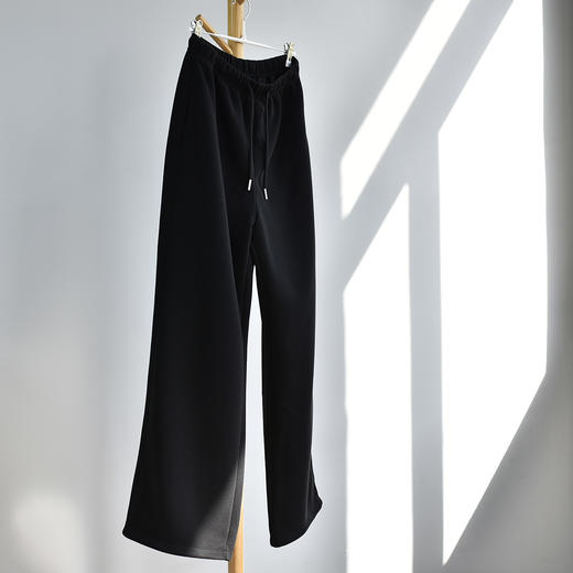 雀说【两穿大师裤】胖mm裤子大码阔腿裤女春季新款窄版白色休闲裤卫裤AL 商品图5