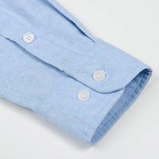 【牛津纺】罗蒙男士春秋款长袖衬衫百搭舒适纯色休闲上班通勤经典翻领男衬衫 商品图12