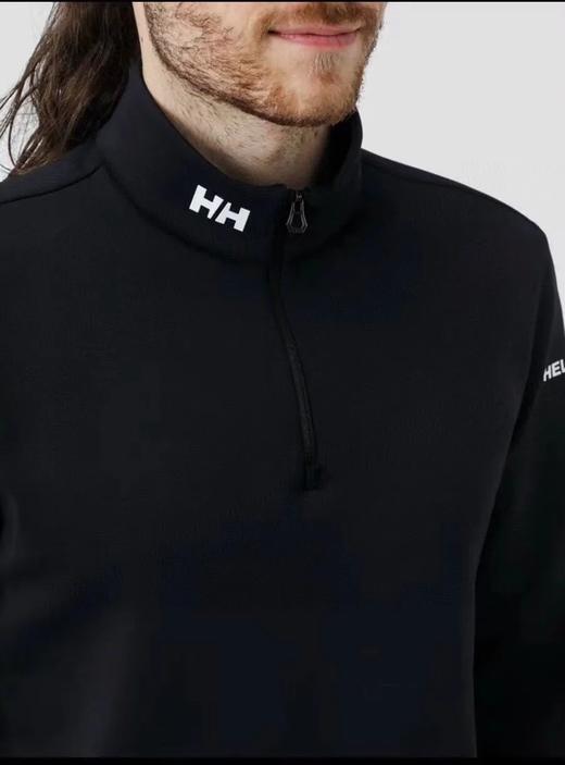 HH男秋冬小高领半拉链保暖套头长袖T恤 商品图2