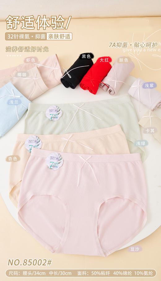 女士彩纱裸氨大版加肥加大三角内裤2033/5002/85002/95002/1121 商品图1