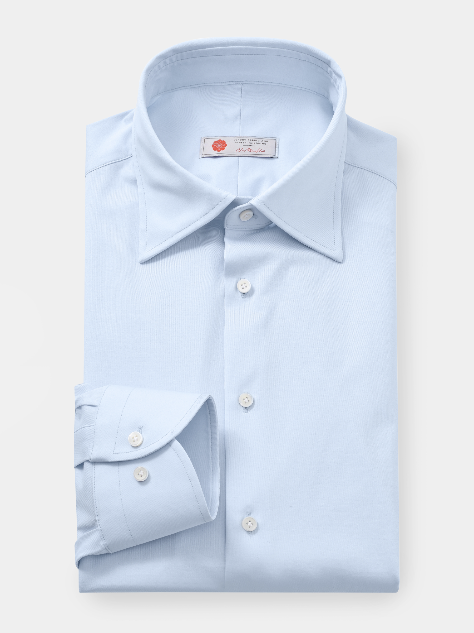 AhhhCotton 100支双股天空蓝意式工艺衬衫