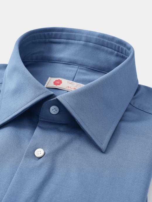 AhhhCotton 100支双股冷雾蓝意式工艺衬衫 商品图1