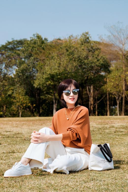 一字领蝙蝠袖针织衫 商品图0