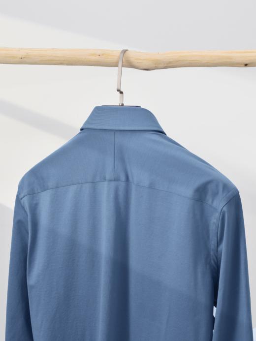 AhhhCotton 100支双股冷雾蓝意式工艺衬衫 商品图3