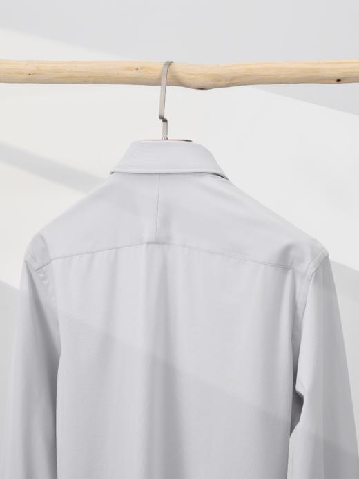 AhhhCotton 100支双股浅云灰意式工艺衬衫 商品图3