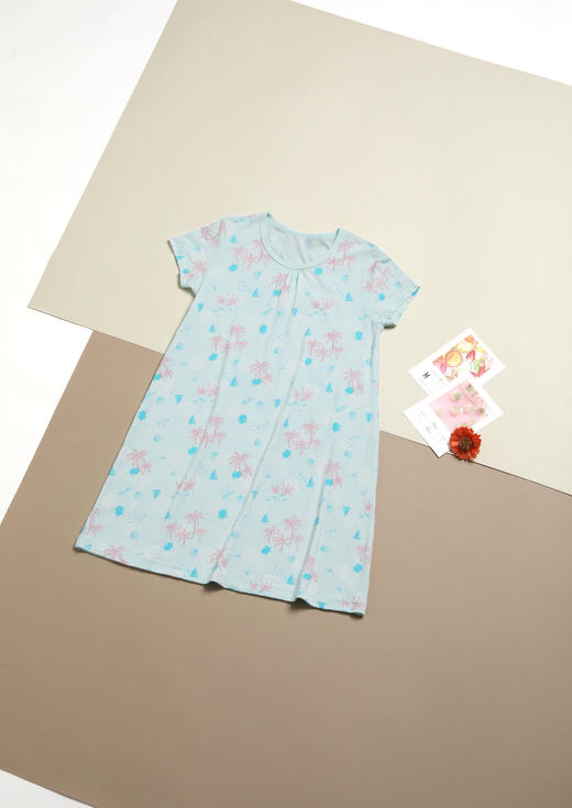 【夏日海洋莫代尔】SCHIESSER德国舒雅女童家居莫代尔睡裙3F/24345D 商品图1