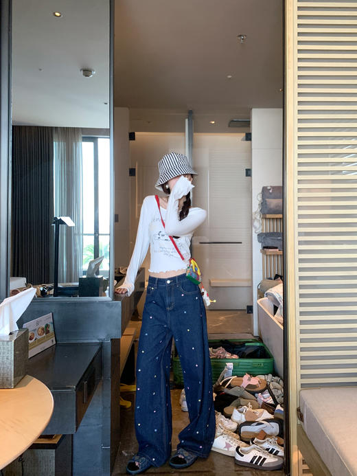 【89元任选2件】新品现货秒杀！卖完下架不再补 ！微信粉丝打折价！！猫咪字母印花修身短款T恤6.19 商品图7