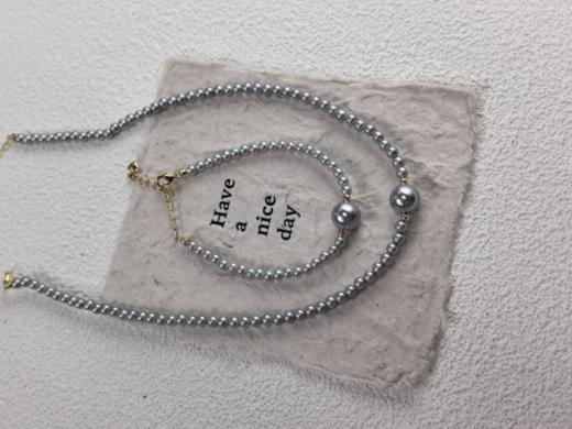 🌸独家新品【天然海贝珠项链手链组合套装】 🎉真的好仙~优雅通勤 真的绝了!🎁仿佛把月光戴在了手腕上💎真的是百搭的存在🛒 商品图1