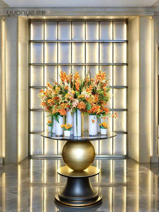 酒店大堂仿真花新年装饰花摆件圆桌大厅别墅售楼商场装饰喜庆假花 可开发票 商品图0