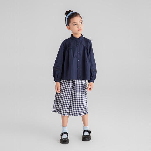 女童全腰梭织七分裤夏季新款安奈儿童装EG516125 商品图3