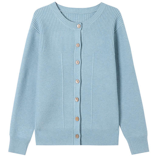 CC-5-6350春秋季新款圆领短款羊毛针织开衫设计感百搭休闲外套上衣 商品图4