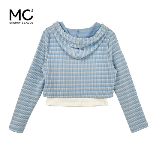 女装连帽条纹开衫配背心两件套-3169W5212026 商品图4