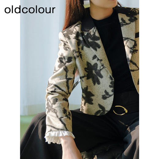 oldcolour欧珂2024新款商场同款休闲短款外套女Q120419A1 商品图3