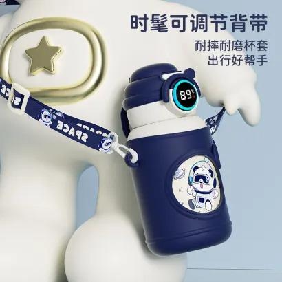 【儿童显温水杯】儿童保温杯智能显温316不锈钢一盖双饮高颜值女水杯学生上学专用水壶学生大容量水杯 商品图1