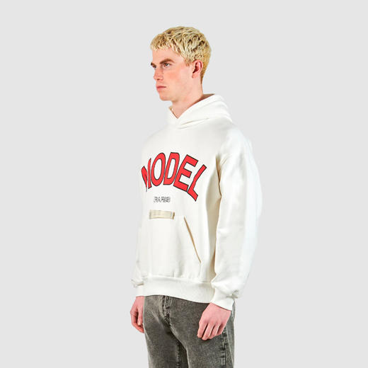 PHILIPPE MODEL 男士字母徽标印花棉质连帽卫衣 白色 SHOU SB01 43 商品图1