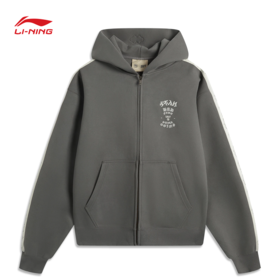 李宁反伍BADFIVE少不入川男子宽松开衫连帽卫衣AWDV795