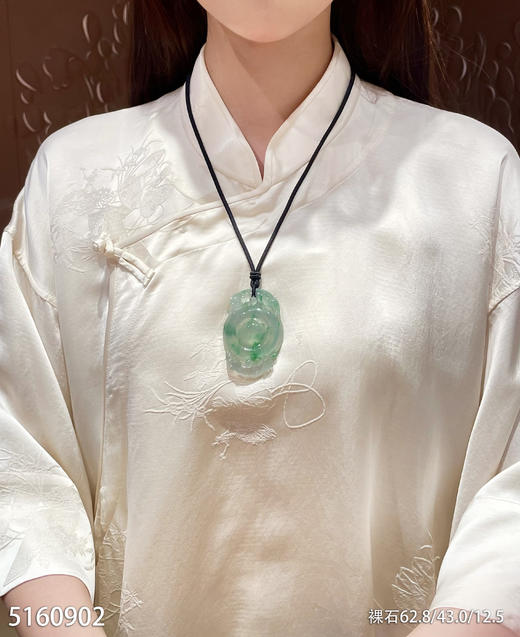 玻璃种飘翠仙意吊坠【5160902】具体价格微信咨询 商品图4
