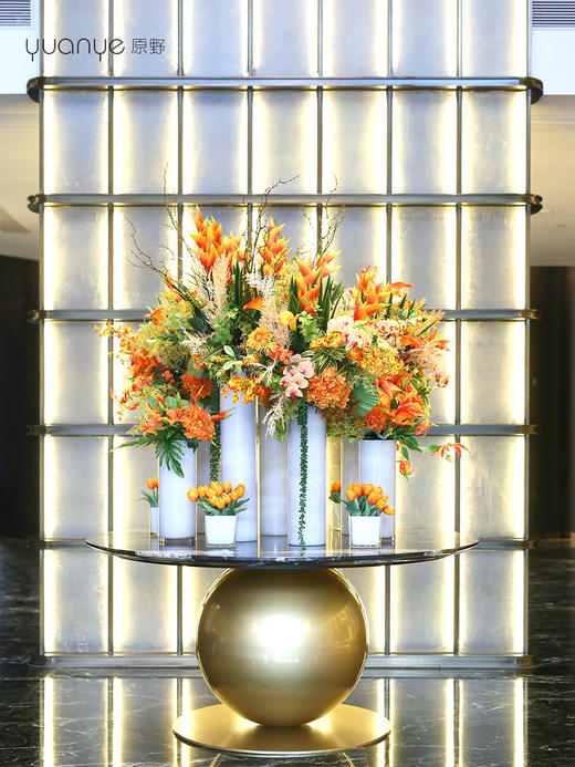 酒店大堂仿真花新年装饰花摆件圆桌大厅别墅售楼商场装饰喜庆假花 可开发票 商品图4