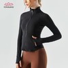 优卡莲YOKALAND秋季防风立领长袖外套女显瘦运动健身上衣AJW001 商品缩略图1