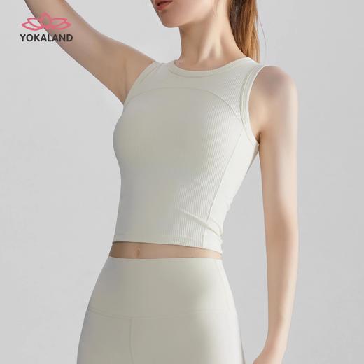 YOKALAND运动背心女ABW001一体固定杯高强度防震长款健身背心 商品图1