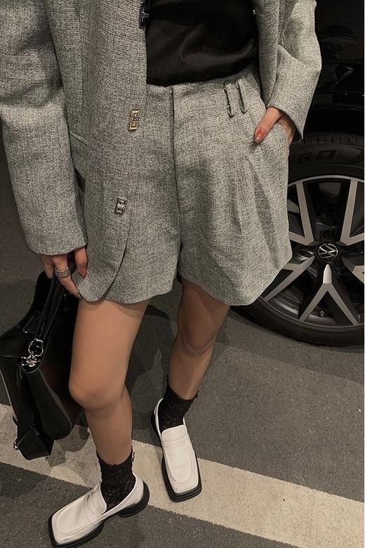 Kai & Kiera 浅灰率性麻质西装套装 15472 商品图2