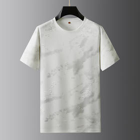 【DWP】大依优型大码短袖T恤圆领加肥加大男士大号弹力透气舒适夏季半袖